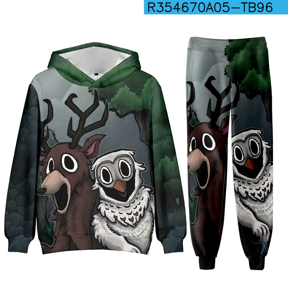 Mignon 99 nuits dans la forêt périphérique sweat à capuche pantalon enfants sweats à capuche pantalo