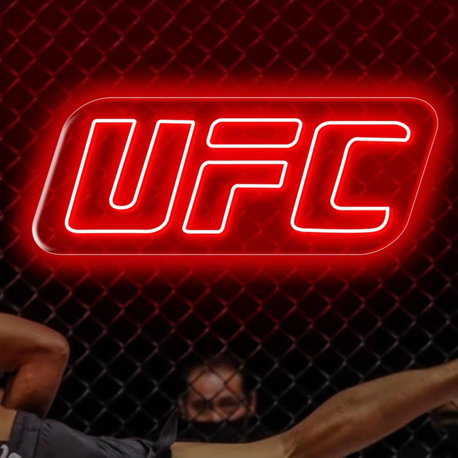 UFC enseigne au néon USB lumière LED à intensité variable pour la boxe salle de sport chambre maison