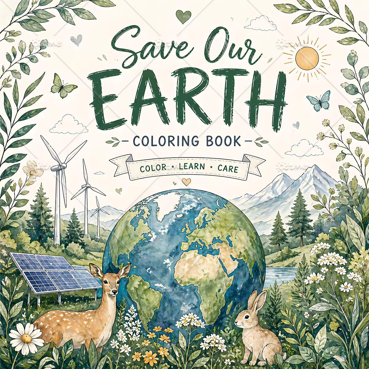 Livre de coloriage pour adultes Earth Day Bold-easy Patterns, livre de dessin mignon, cadeau idéal p