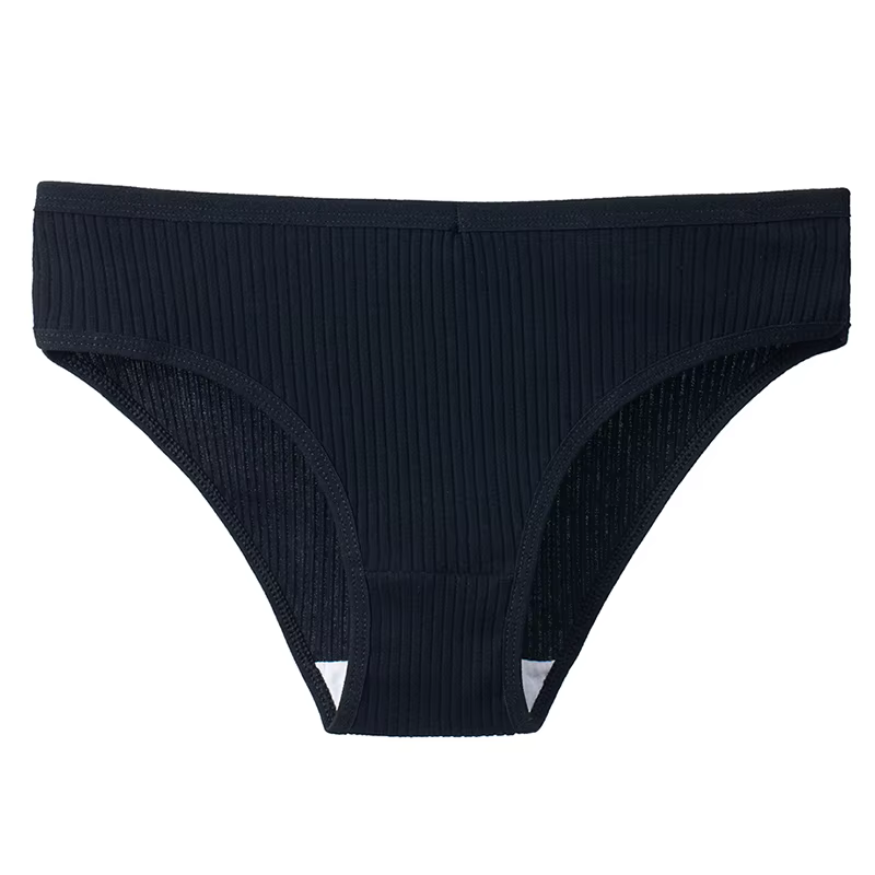 Culotte en coton à rayures pour femmes, sous-vêtements solides et doux, Lingerie confortable pour da