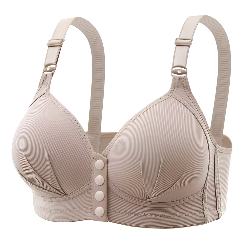 Nouveau soutien-gorge sexy push-up grande taille à boucle avant pour femme, bonnet fin réglable, res