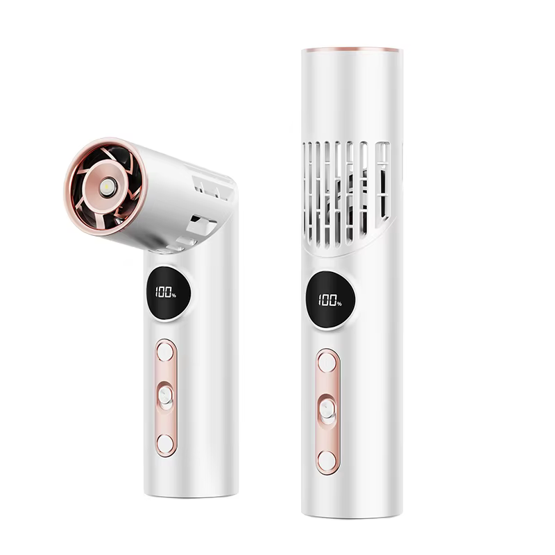 Ventilateur portable/à suspendre au cou/à poser sur table avec 100 niveaux de puissance de vent, lam