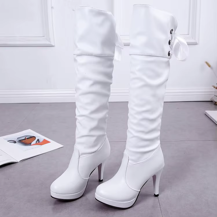 Femmes bottes de luxe chevalier femmes longueur botte mode Sexy chaussures en cuir souple en cuir él