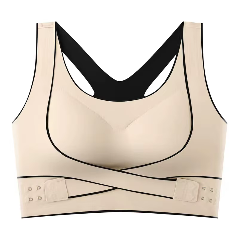 Soutien-gorge gilet à boucle avant croisée, grande taille, sport, beauté du dos, soutien-gorge, Corr
