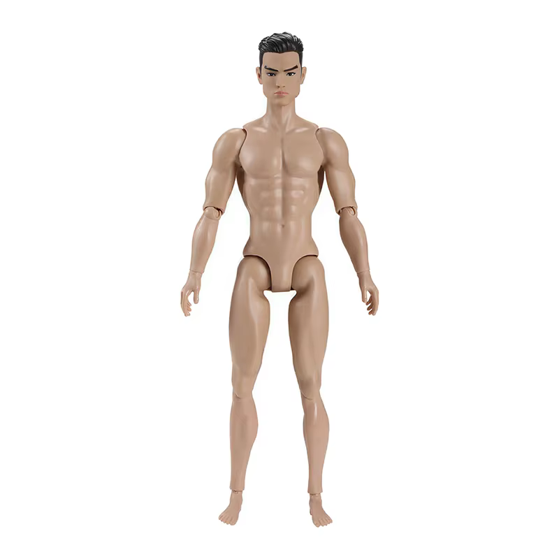 Nouveau 35cm1/6 nu soldat athlétique corps musculaire mouvement humain modèle musculaire peau bronzé