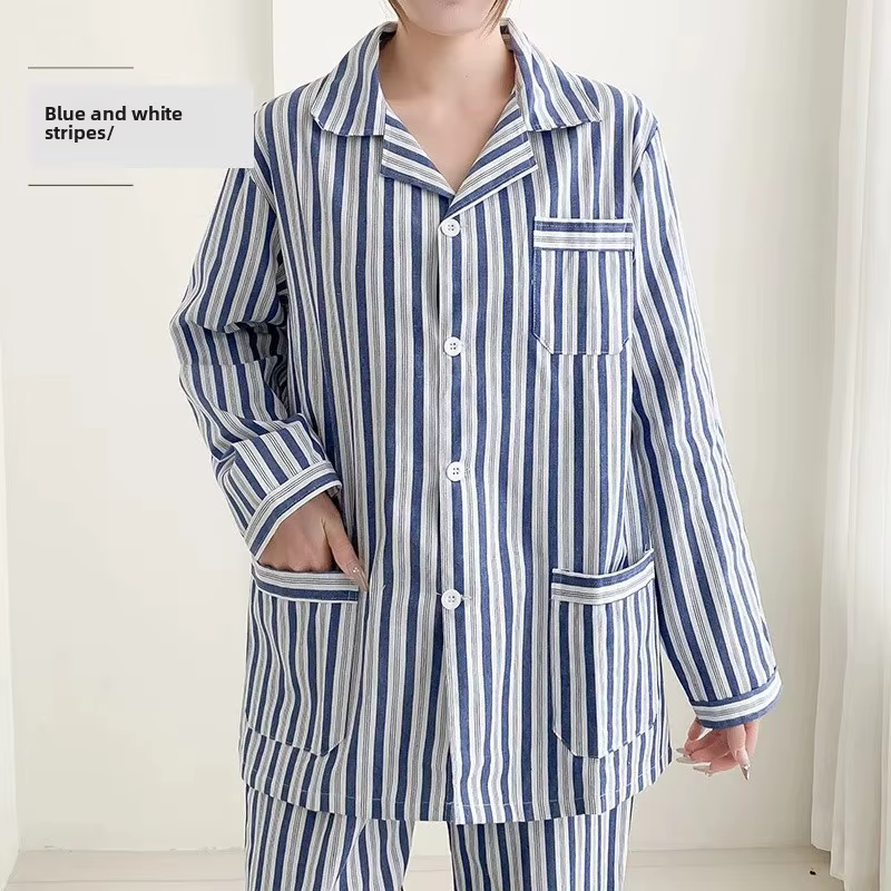 Robe d'hôpital en pur coton, vêtements de nuit pour hommes et femmes, facile à mettre et à enlever,