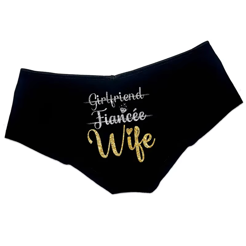 Culotte de mariée pour femme, petite amie, fiancée, lune de miel, mariage, juste défaut, future mari