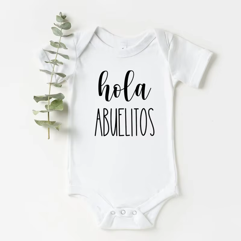 Saint Abuelo Y Abuela annonce de grossesse body infantile bébé combinaison annonce aux grands-parent