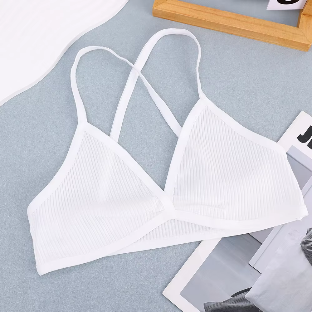 Soutien-gorge Sexy sans couture pour femmes, Triangle fin, Bralette au dos, sous-vêtements plongeant