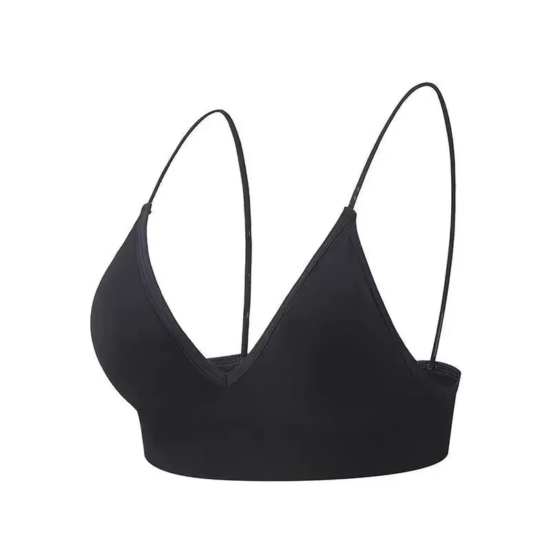 Col en V sans couture Triangle tasse soutien-gorge Camisole sous-vêtements enveloppé poitrine femmes