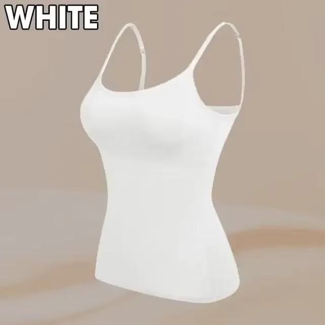Sexy haut pour femme solide rembourré soutien-gorge Spaghetti Camisole haut femmes gilet femmes Cami