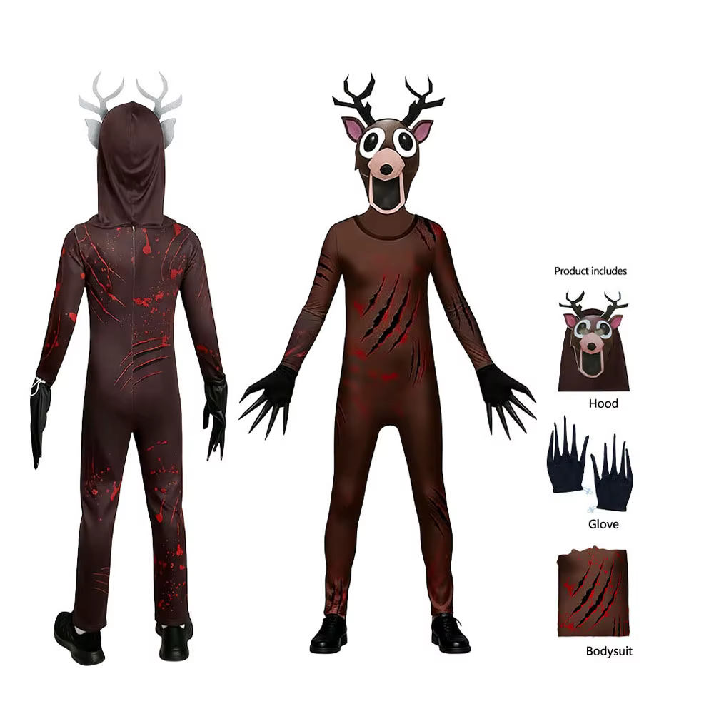 Costume de cosplay pour adulte, tenue de cerf de la forêt 99 Nuits, imprimé 3D, pour Halloween, carn