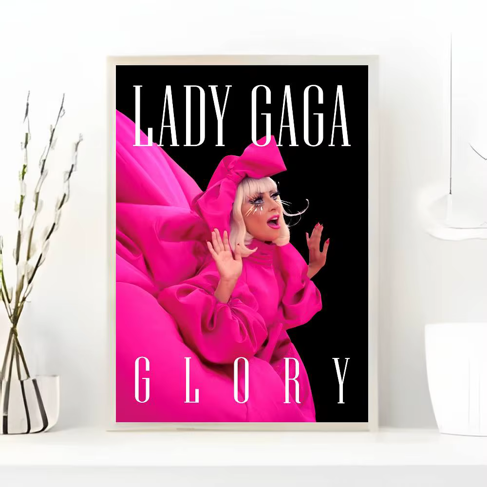 Nouvel Album chanteur l-lady g-gaga, affiche d'art avec imprimés, décoration de maison, chambre à co