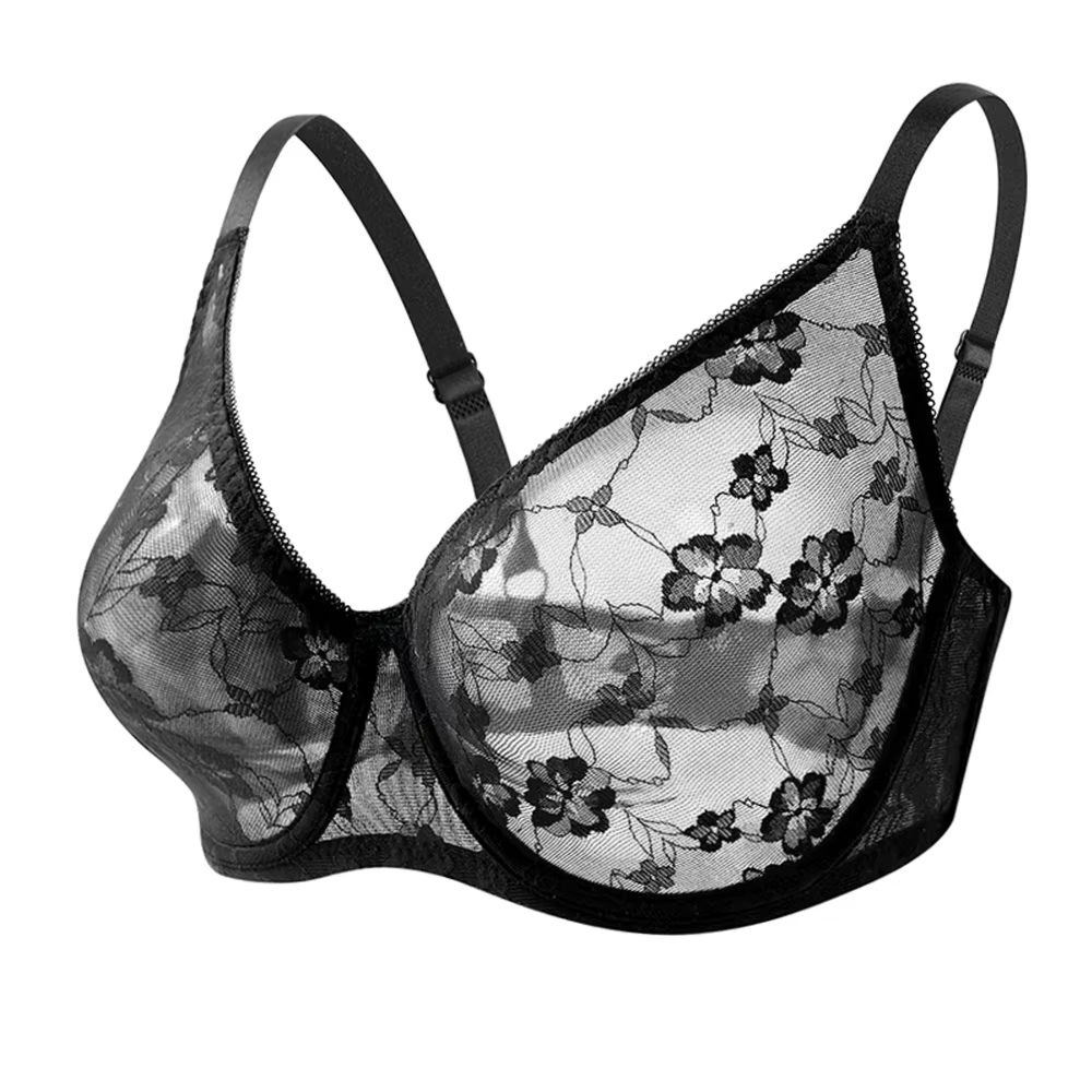 Soutien-gorge Ultra fin à armatures pour femmes, grande taille, bretelles réglables, sans rembourrag