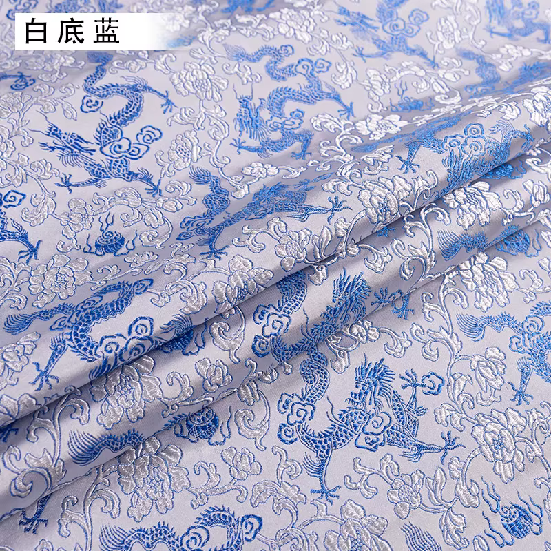 Tissu brocart Imitation soie motif Dragon, tissu Jacquard damassé, sacs de couture faits à la main,