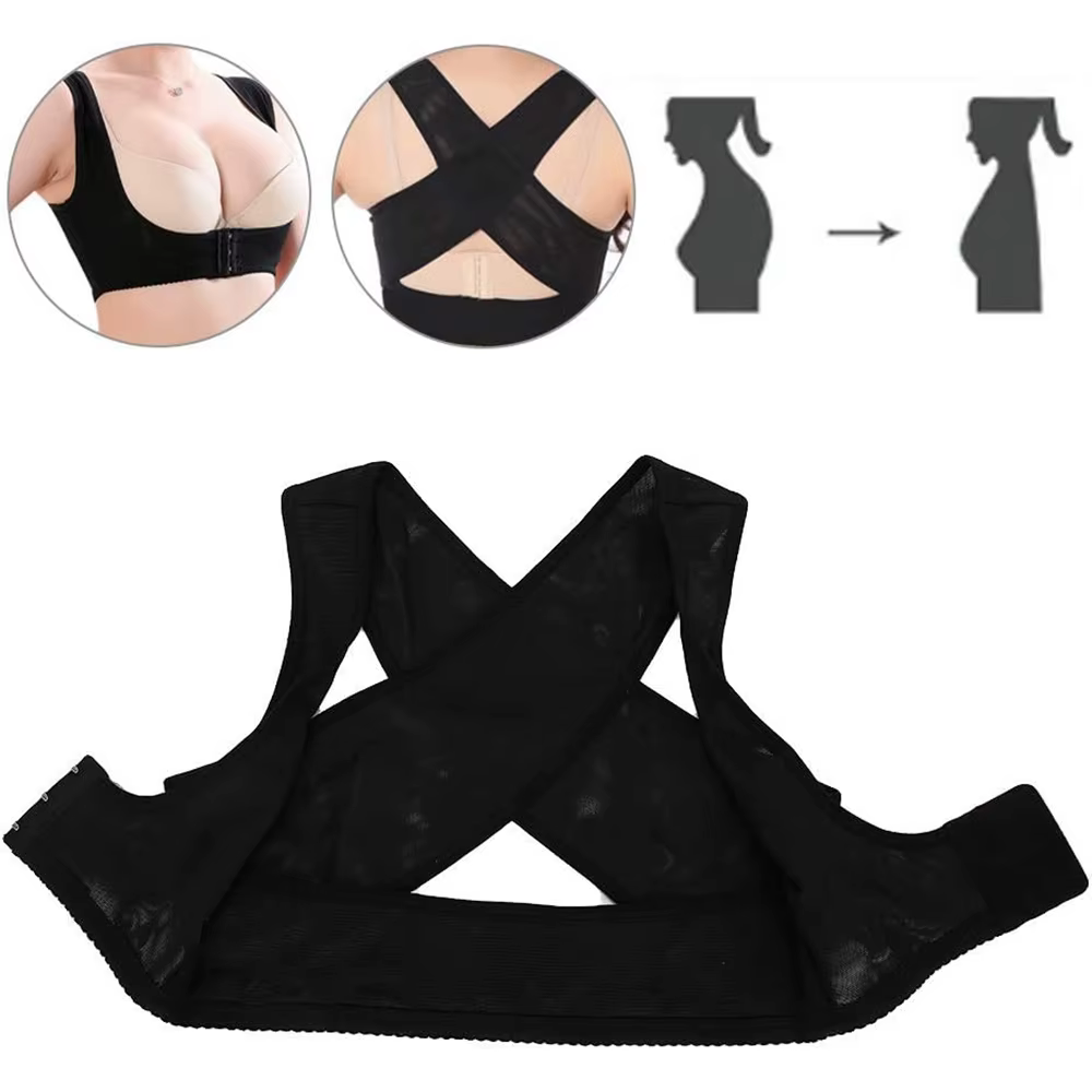 Ceinture de soutien du dos et de la poitrine pour femmes, correcteur de Posture, hauts de soutien-go