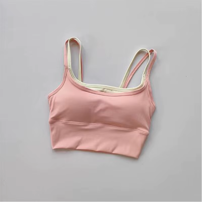 Soutien-gorge de sport noir pour femme, débardeur de gym, soutien-gorge de yoga, sous-vêtements de f