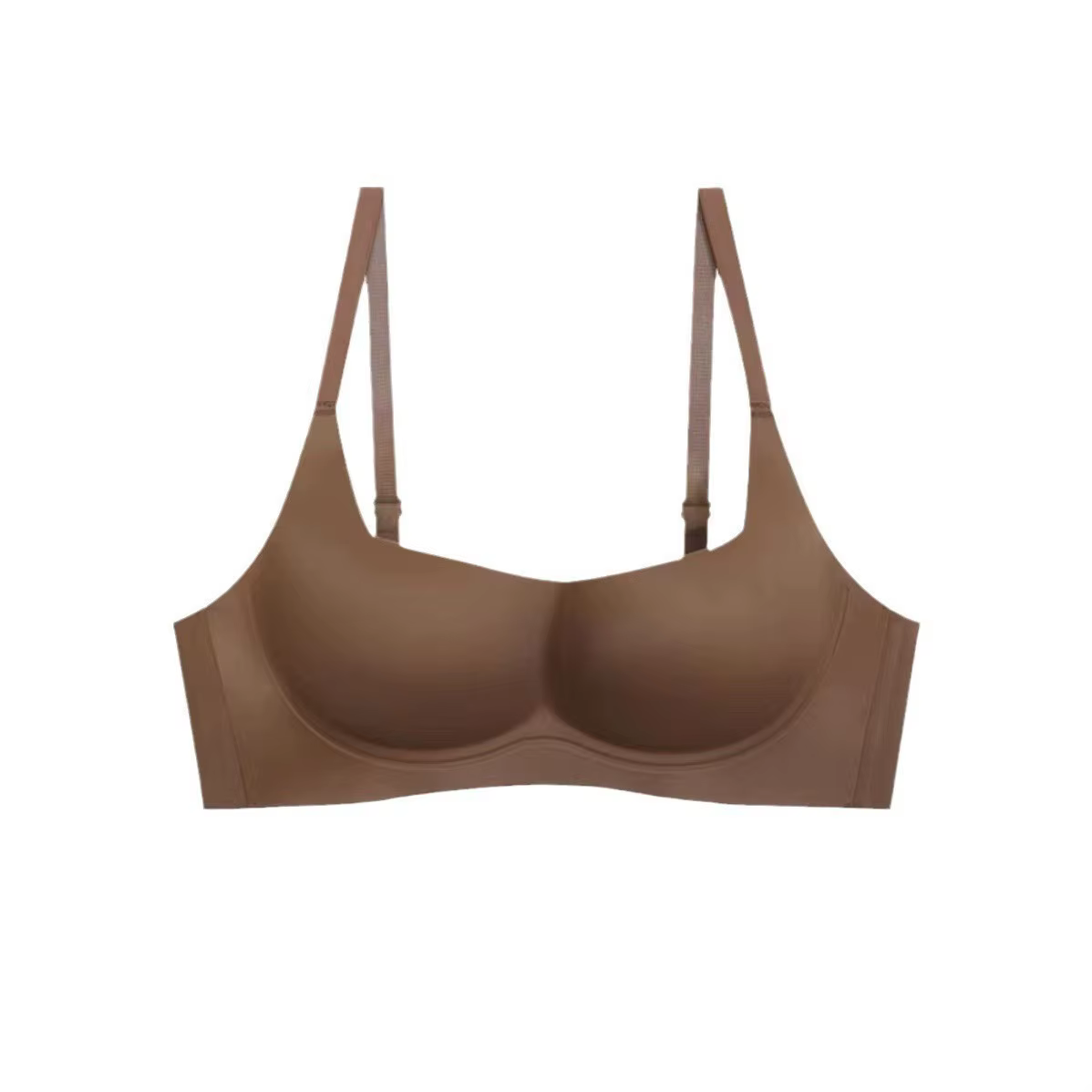 Soutien-gorge intégré pour femmes, couleur unie, moulant dans le dos, sous-vêtements d'été, respiran