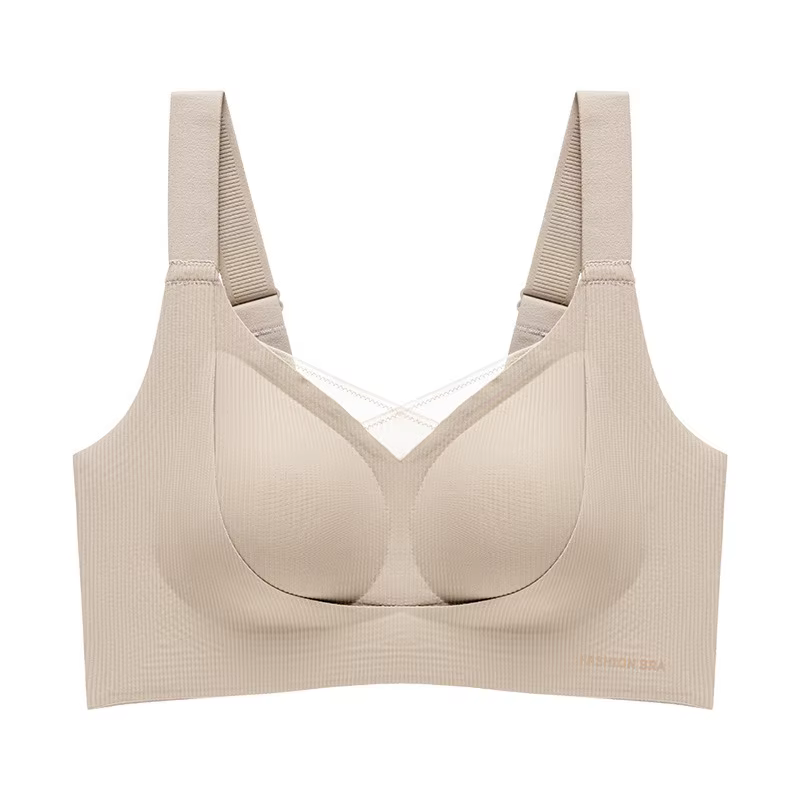 Soutien-gorge fin à armatures pour femme, anti-affaissement, design plissé et froncé, accessoire de 