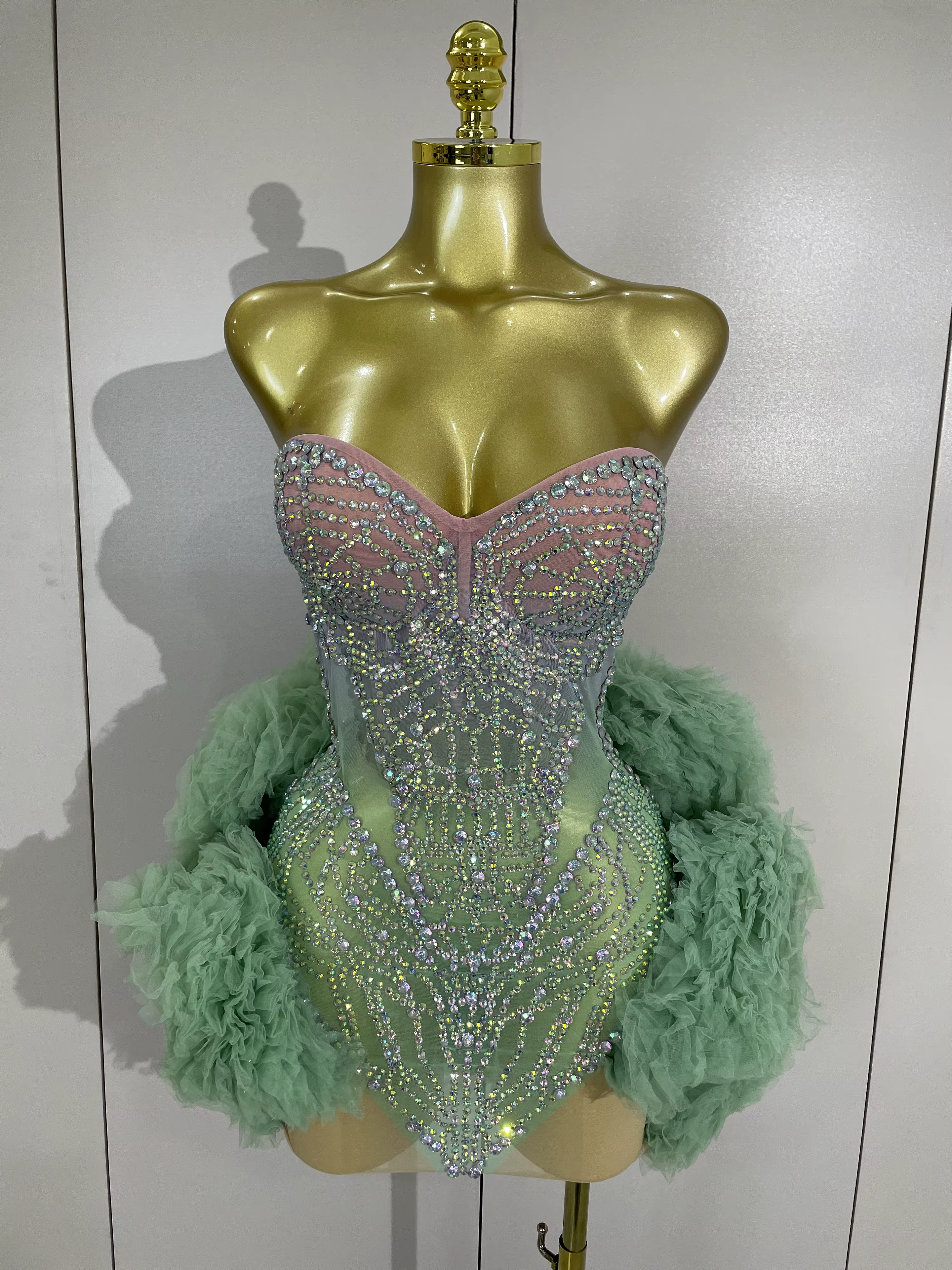 Nouvelle robe de soirée de luxe 2026 pour anniversaire, chanteuse, boîte de nuit, scène, costume, di