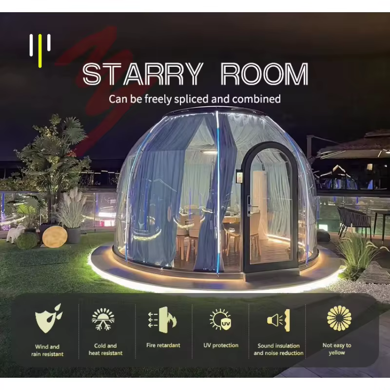 Dôme bulle de luxe préfabriqué pour l'extérieur, Tiny House modulaire, Hôtel bulle transparent, Rest