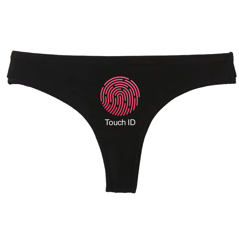 FACE TOUCH ID sous-vêtements drôles pour femmes Lingerie Sexy tentation String taille basse culotte 