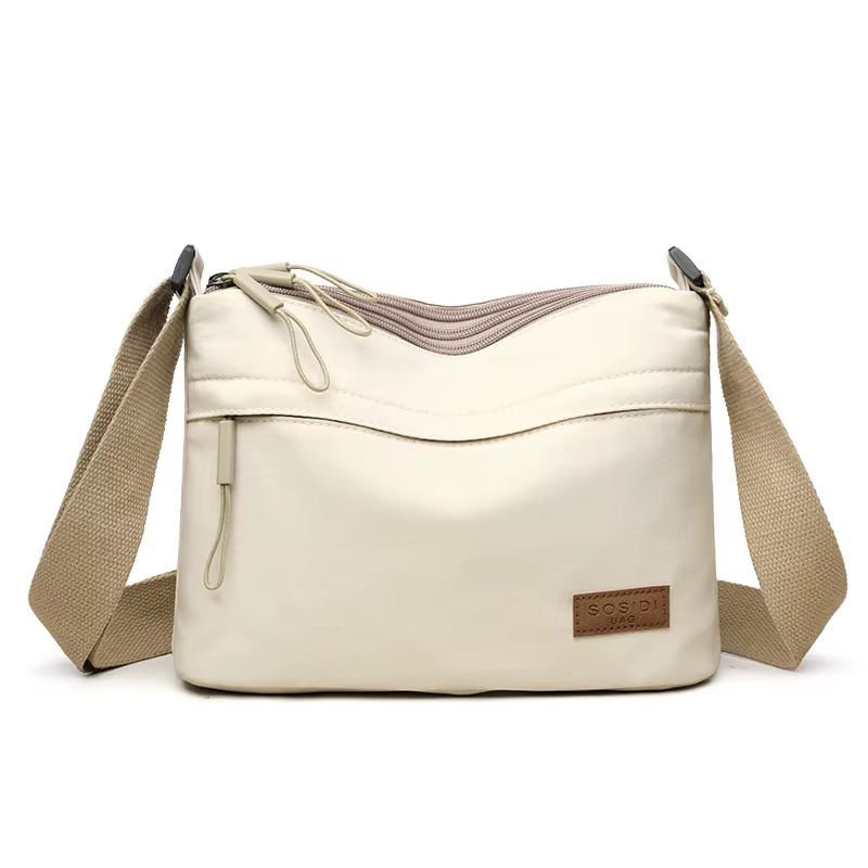 Sac à bandoulière de grande capacité pour femmes, 3 poches principales, sac à main multi-poches en t