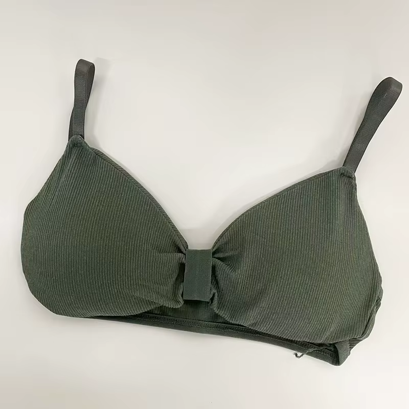 Brassière en coton confort rembourré soutien-gorge haut femme Bralette sous-vêtements sans couture s