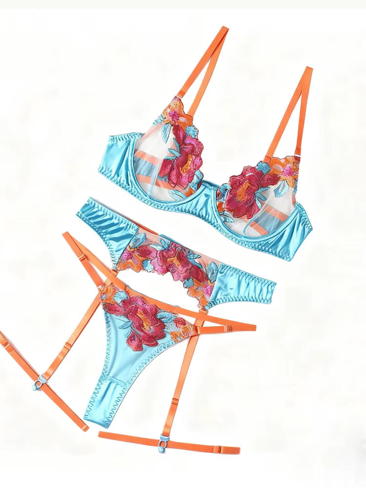 Les soutiens-gorge brodés pour femmes sont en ensembles de soutien-gorge à armatures