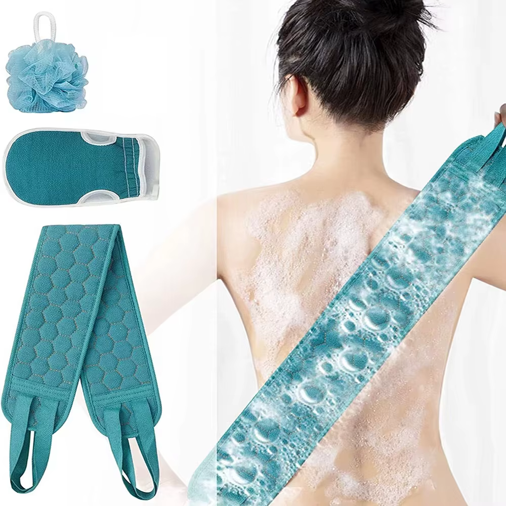 Ensemble de 3 produits exfoliants pour le corps - Comprend un nettoyant pour le dos, un gommage et u