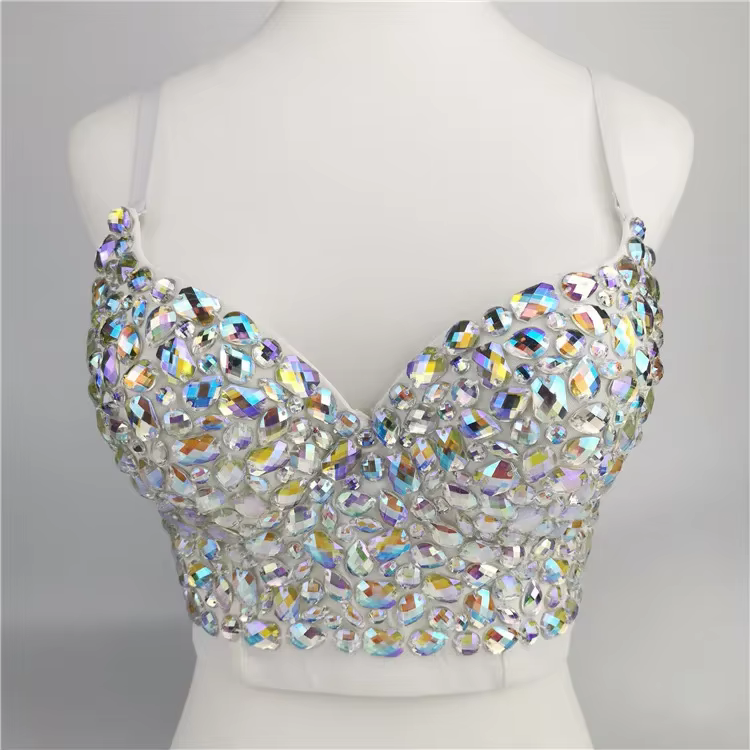 Bustier Steampunk avec Strass pour Femme, Corset Haut de Gamme, Soutien-Gorge Push Up, Lingerie Sexy