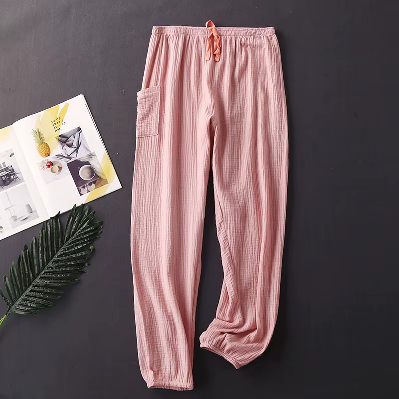 Pantalon de pyjama en pansement de coton pour femmes, vêtements de maison décontractés, vêtements de