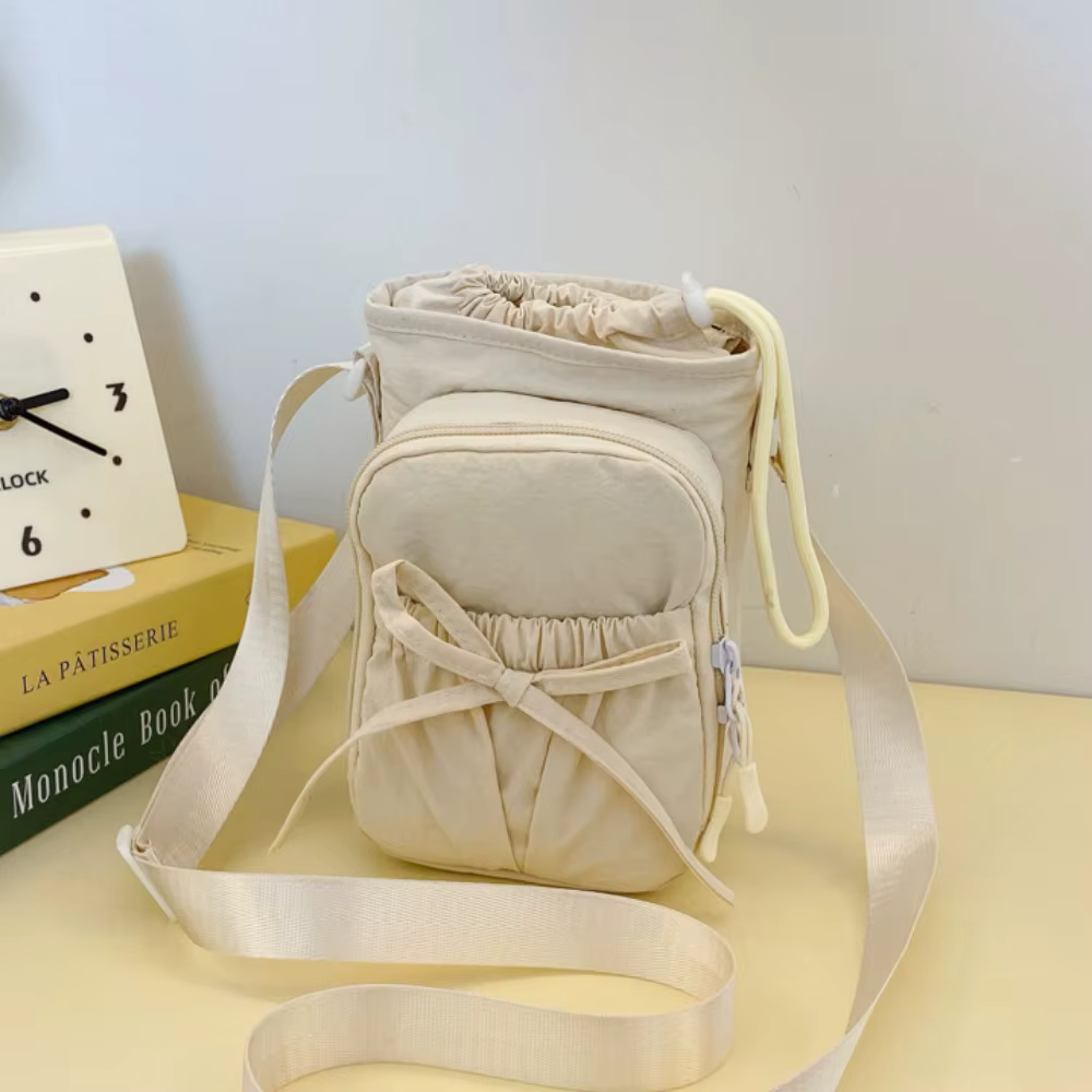 Sac à bandoulière pour bouteille d'eau à nœud papillon, sac de bouteille de gymnastique réglable de