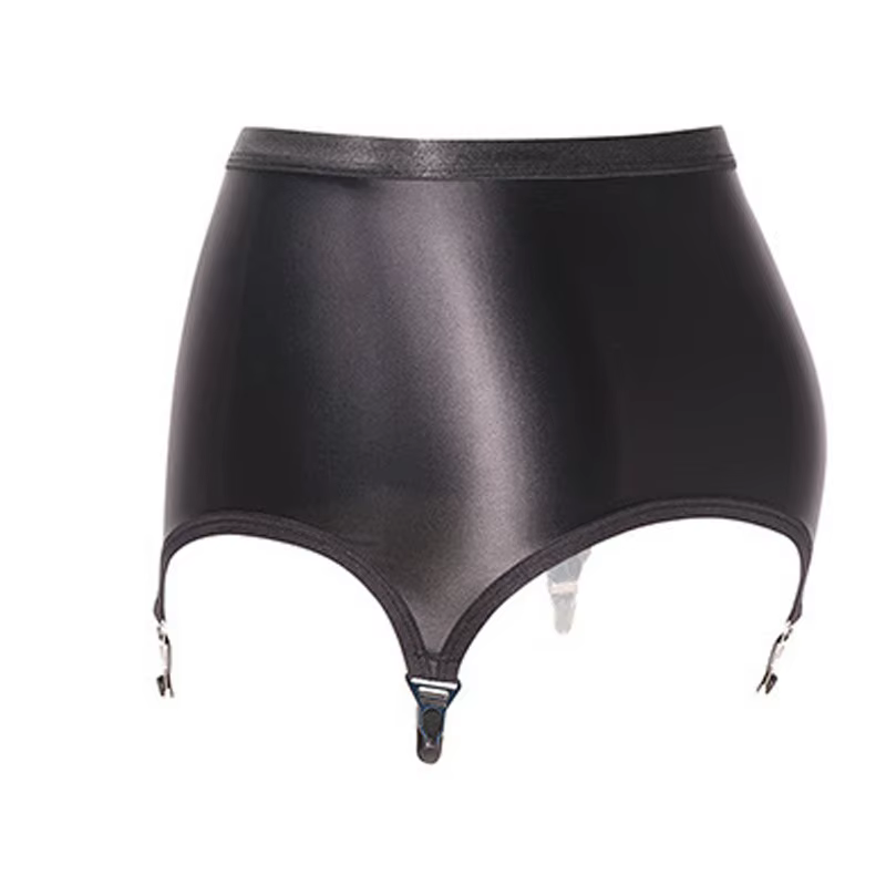 Ceinture à bretelles noire Vintage pour femmes, pour bas, Lingerie élastique Sexy, jarretelles brill