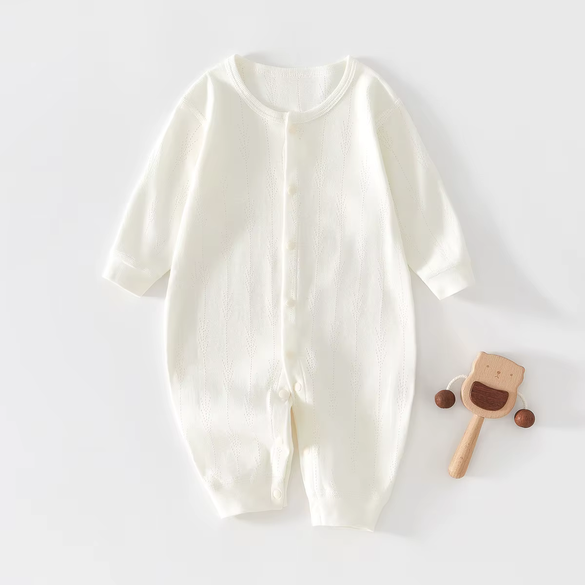 Pyjama unisexe en pur coton pour bébé, barboteuse pour nouveau-né, tenues de printemps et d'été, cou