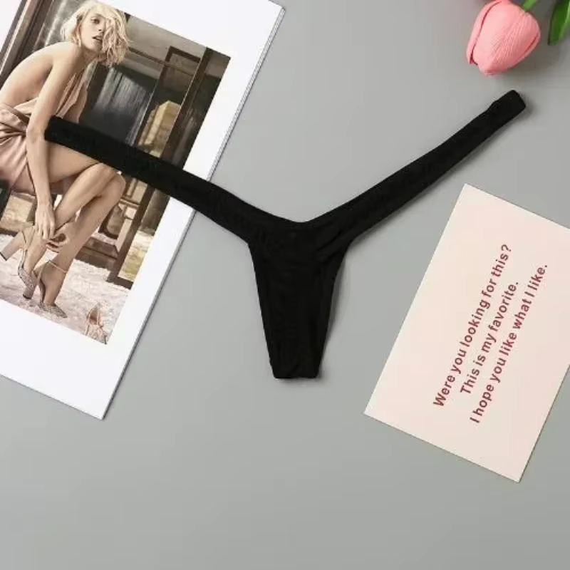 String en V profond pour femmes, ligne respirante, Sexy, taille basse, Mini culotte, bas de Bikini,