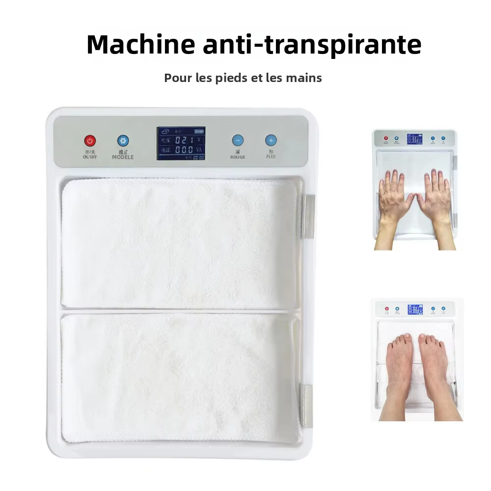Appareil d'ionophorèse contre l'hyperhidrose, pour la sueur excessive des mains et des pieds