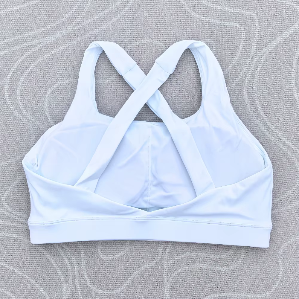 Soutien-gorge de Fitness pour femmes, couleur unie, serré, entraînement complet, dos croisé, sous-vê