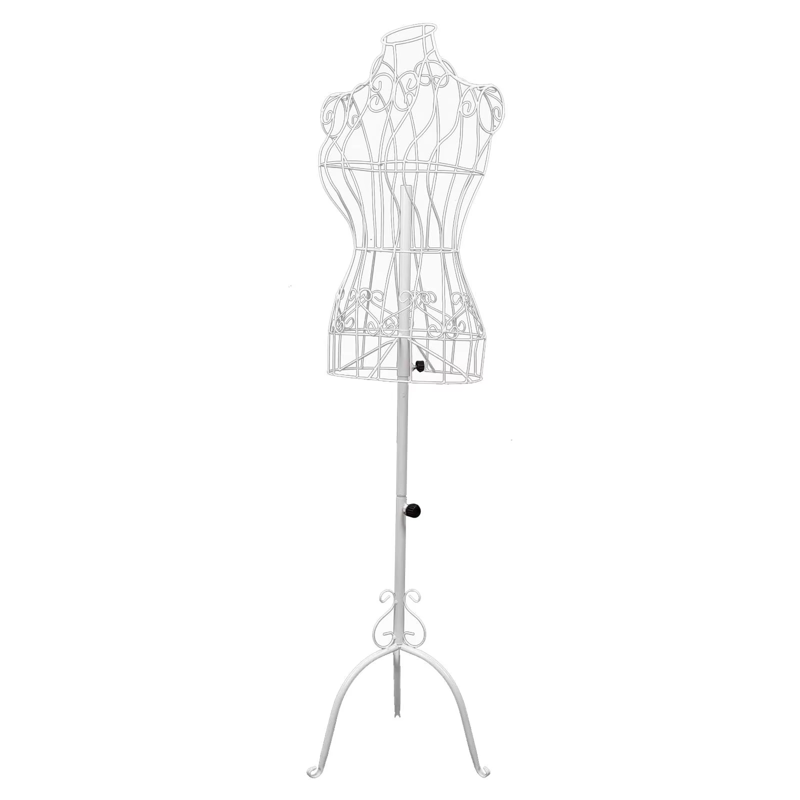 Mannequin féminin en fer avec Base Stable, hauteur réglable, torse, forme de robe pour tailleur, cou
