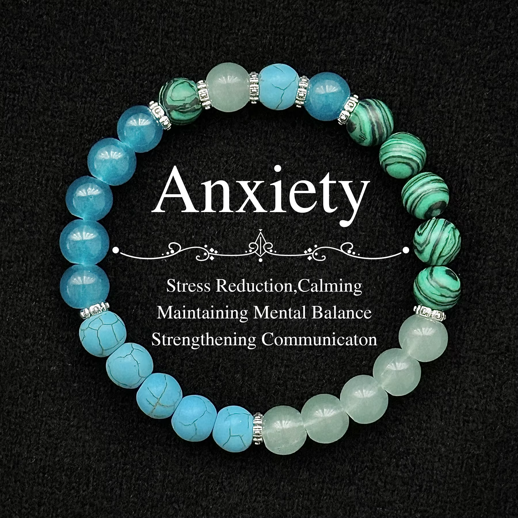Bracelet d'anxiété, Bracelet d'équilibre mental, fait à la main, usage quotidien, adapté aux hommes