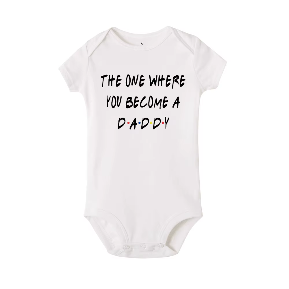 Annonce de grossesse amis nouveau-né body bébé infantile enfant en bas âge combinaison nous devenons