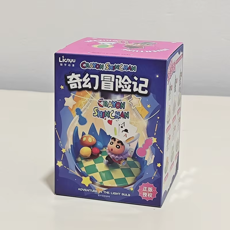 Crayon Shin-Chan boîte aveugle fantaisie aventure lumineuse scène Miniature veilleuse ornement ampou
