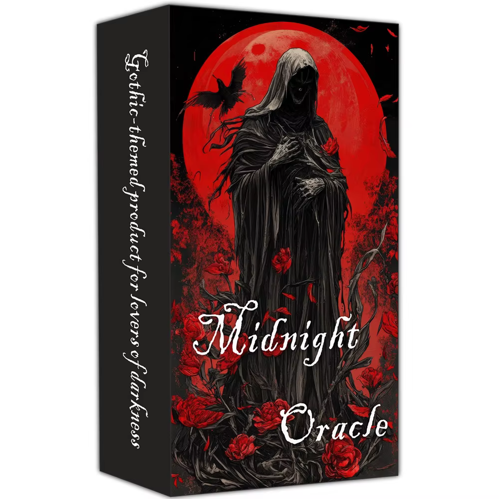 Jeu de cartes Oracle de minuit, cartes sur le thème de la fantaisie gothique sombre, avec instructio