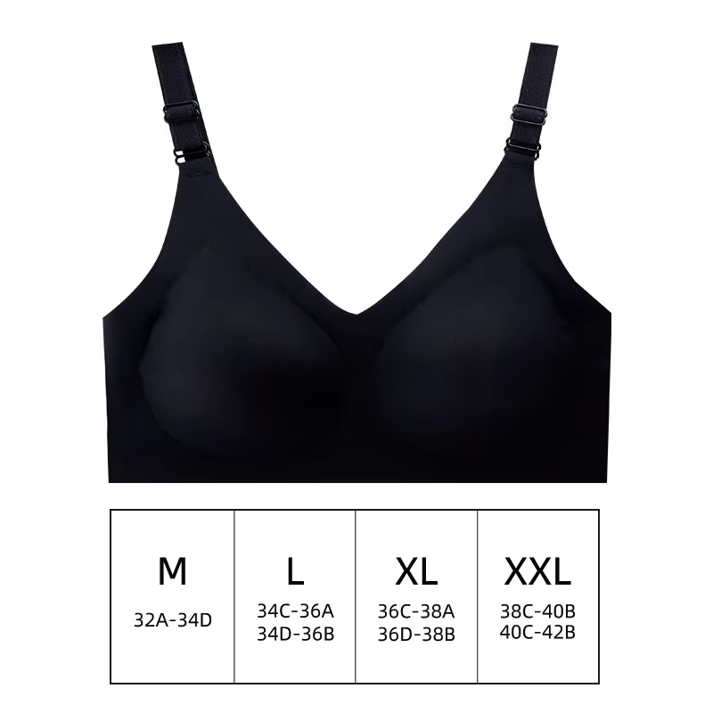 Soutiens-gorge sans couture pour femmes, style fin, couleur gelée, doux, sans armatures, lingerie co