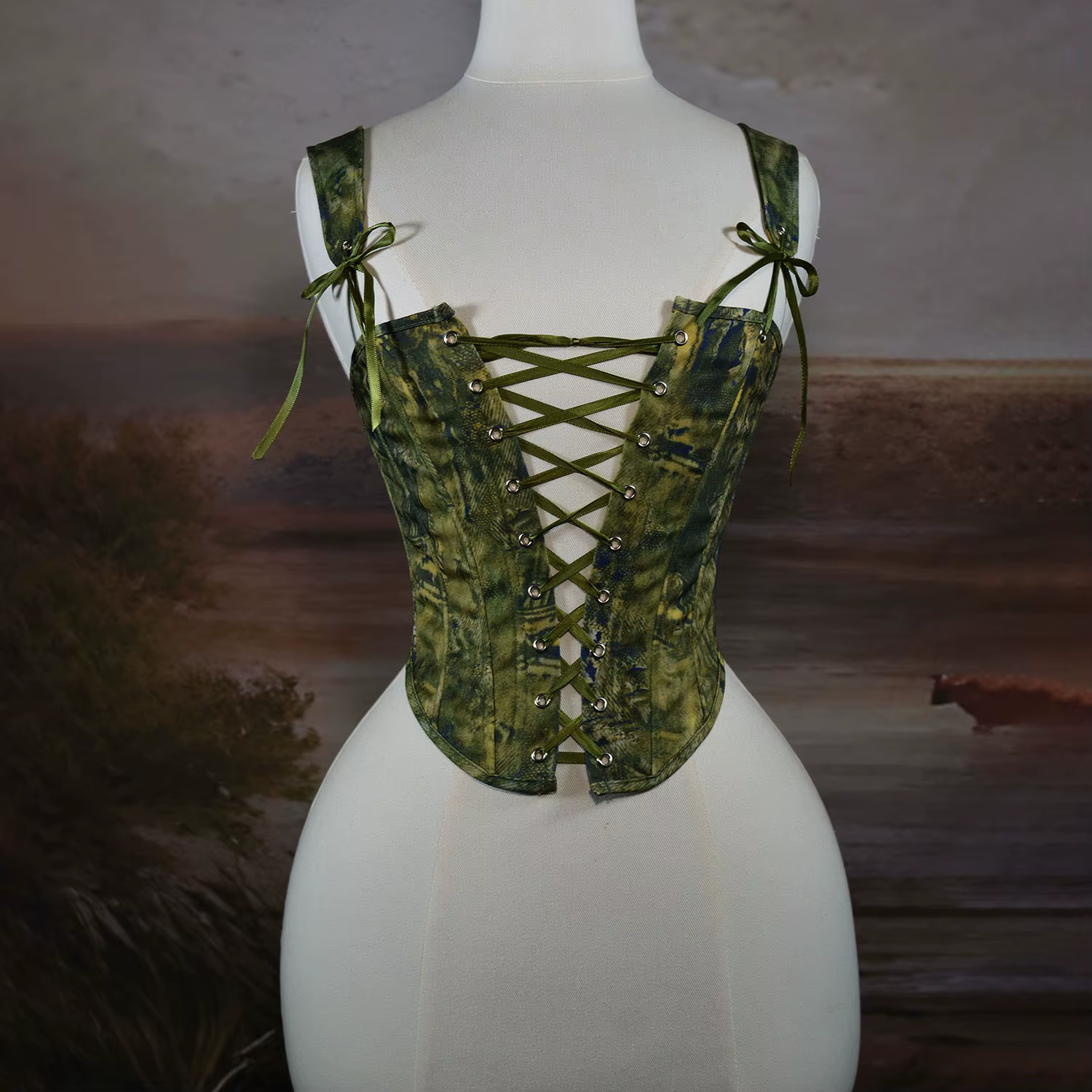 Corset Bustier à lacets sur le devant pour femmes, haut façonnant désossé, corsage Vintage avec ferm