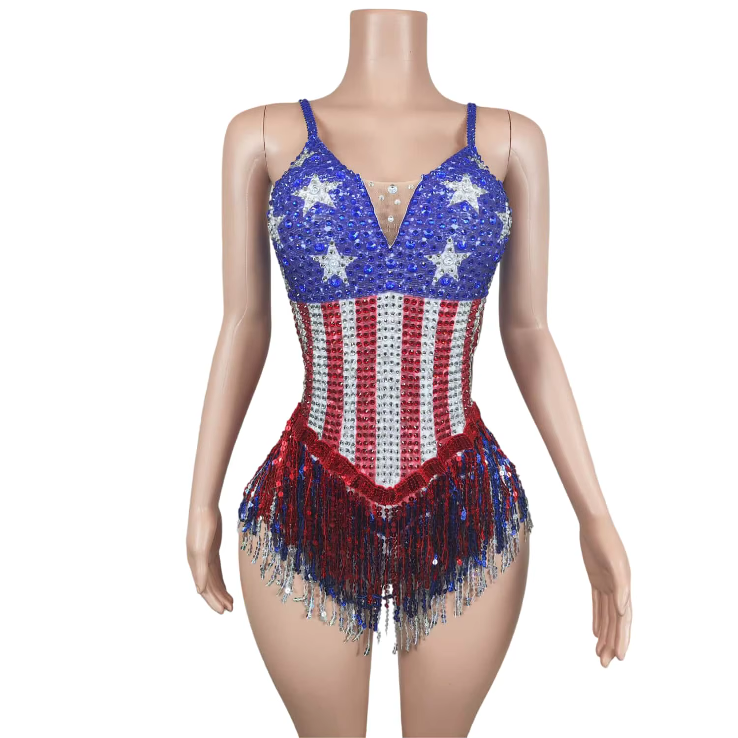 Tenue de fête d'anniversaire pour femmes, body classique avec strass scintillants, tenue de Festival