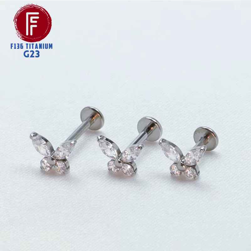 Piercing Tragus Jules Zcompresses sur Papillon F136 Titane Cartilage Spirale Septum ClUnicef Helix F