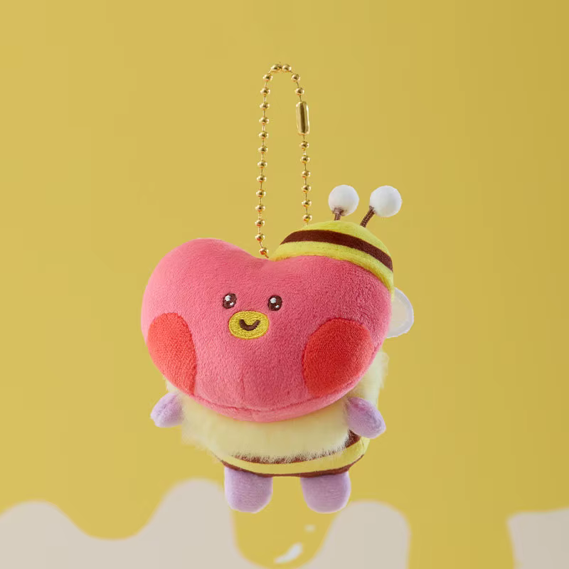 Pendentif mignon BT21 Bee Doll, série Minini HONEY BEE, petit porte-clés pendentif abeille
