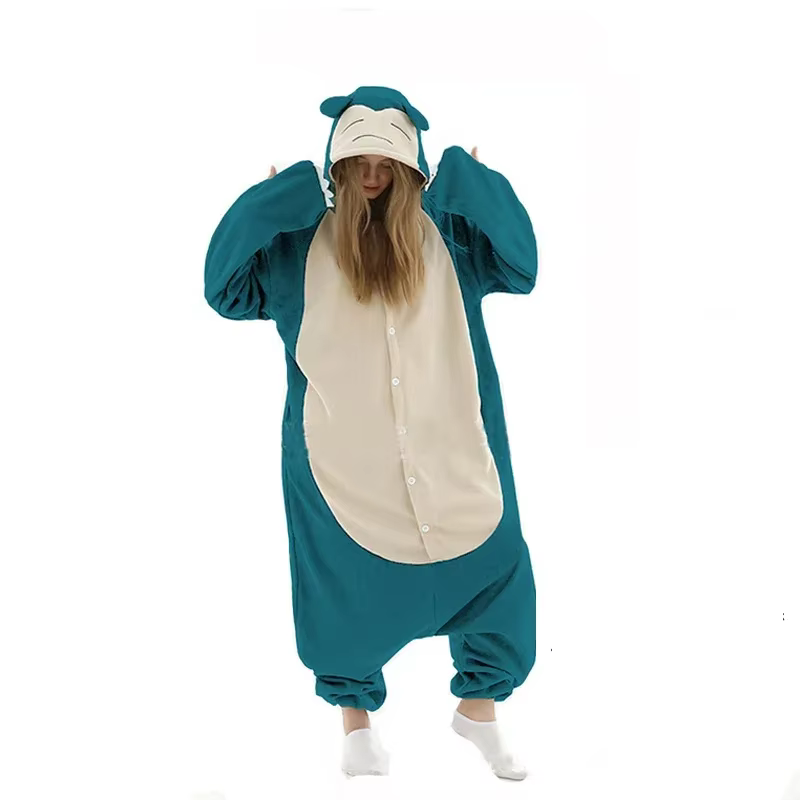 Pyjama Kigurumi Snorlax Pokémon XXL, Combinaison Cosplay, Costume d'Hiver, Halloween, Noël, Pyjama A
