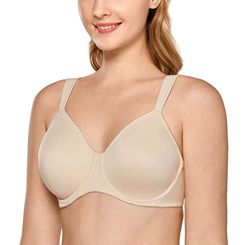 Delimira femmes soutiens-gorge quotidien couverture complète sans couture à armatures grande taille 